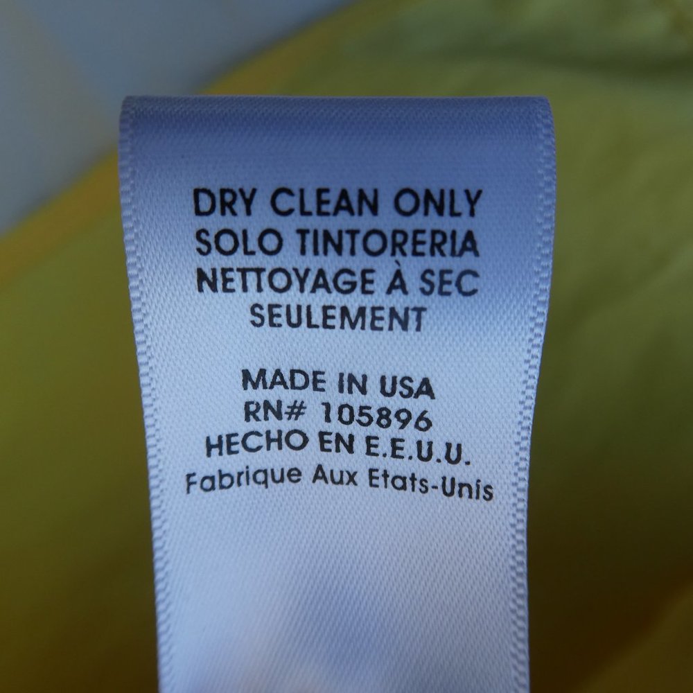 Worth New York Designer Yellow Trench Coat Double Breasted Belted Back Cape USA - Picture 12 of 14